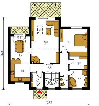 Floor plan of ground floor - DECOR 2